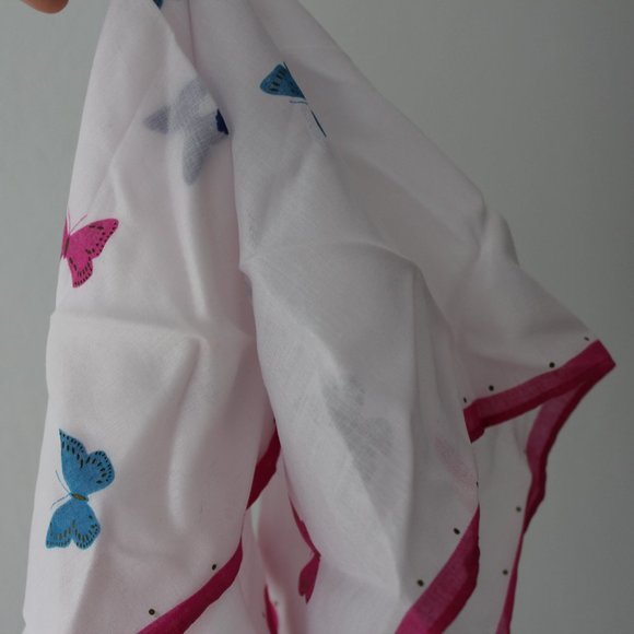 Hanae Mori Iconic Butterfly Square Scarf - Picture 7 of 9